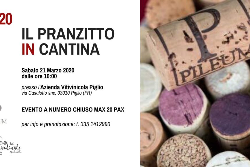 Pranzitto presso la Cantina Pileum a Piglio.